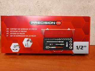 PRECISION STEEL Coffret de serrage 22 pièces 1/2