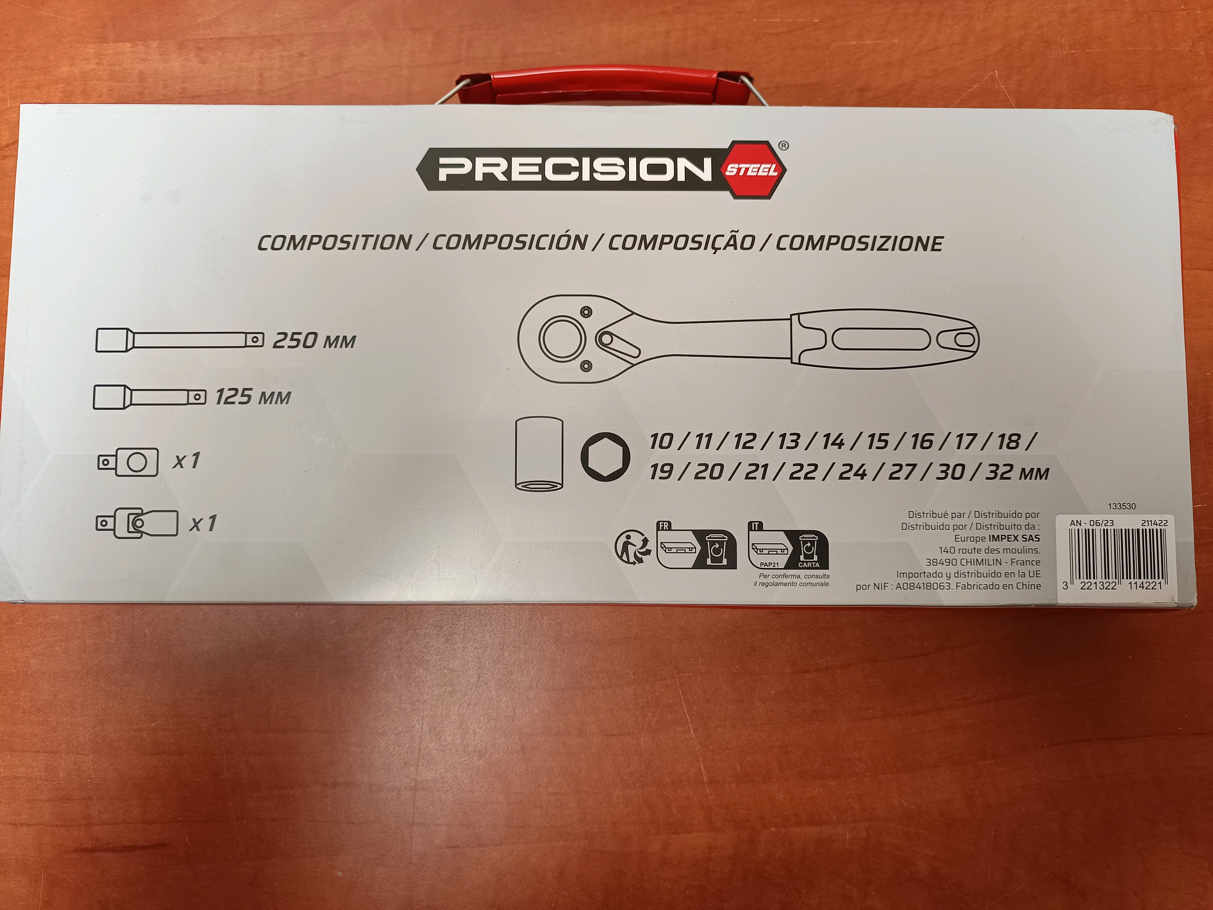 PRECISION STEEL Coffret de serrage 22 pièces 1/2 — photo 2