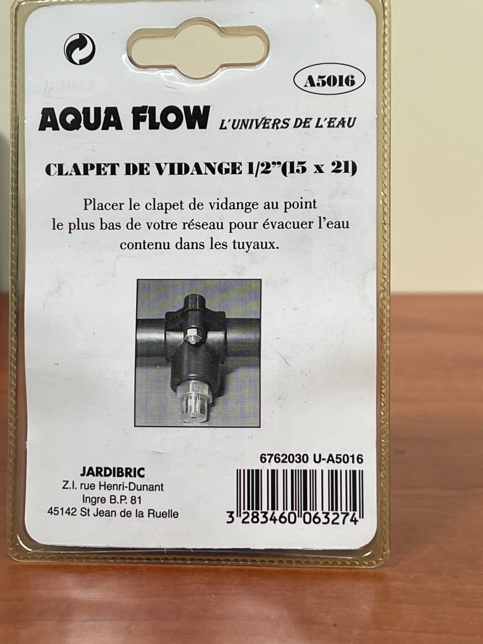 Aquaflow A5016 clapet de vidange automatique 1/2" — photo 2