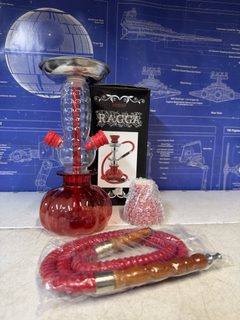 Chicha acrylique rouge avec tuyau