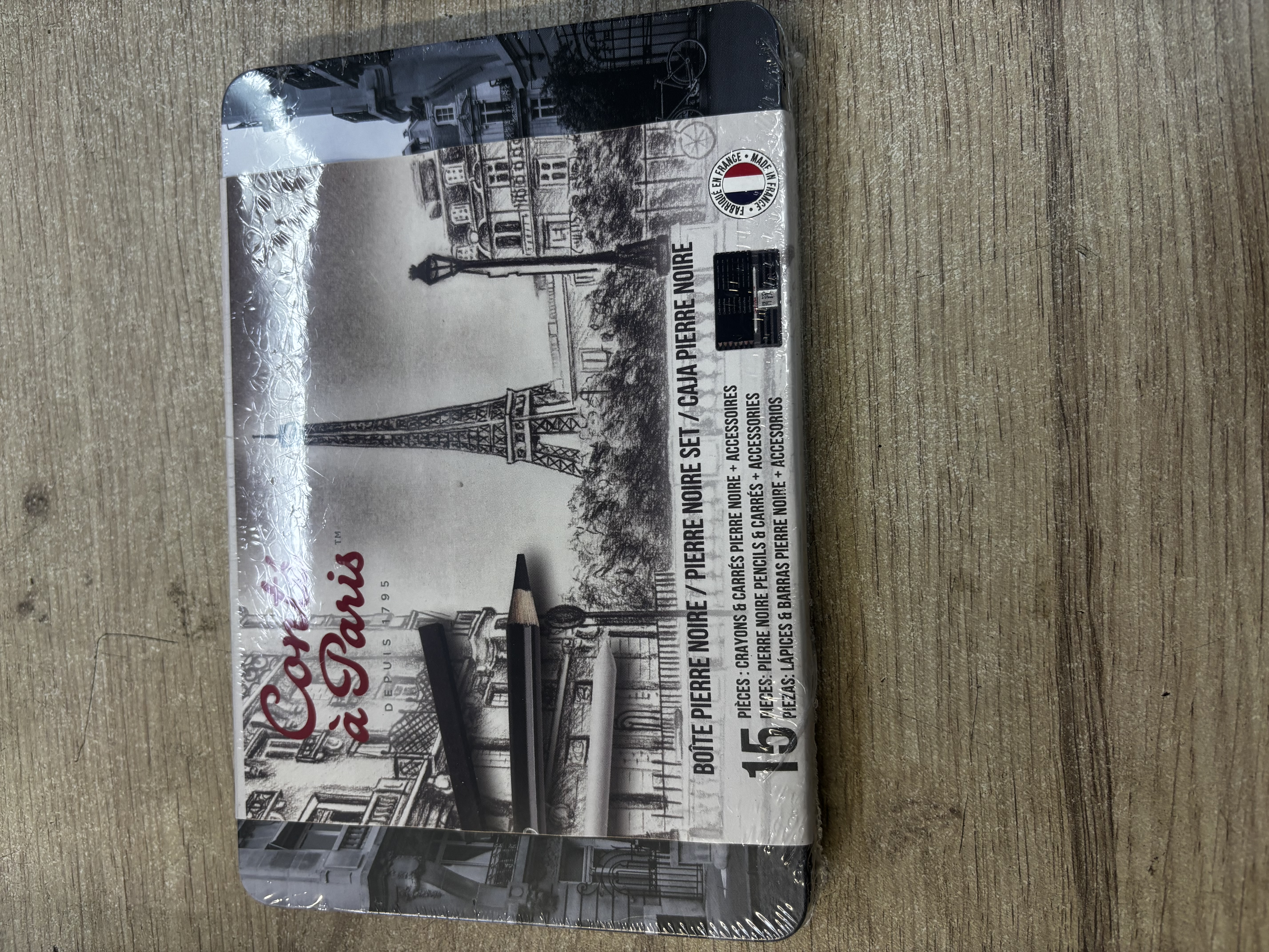Conté à Paris Coffret métal Pierre Noire - set de 15