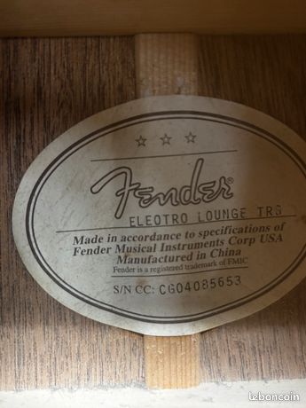 Guitare Fender Electro Lounge TRS pan coupé — photo 3