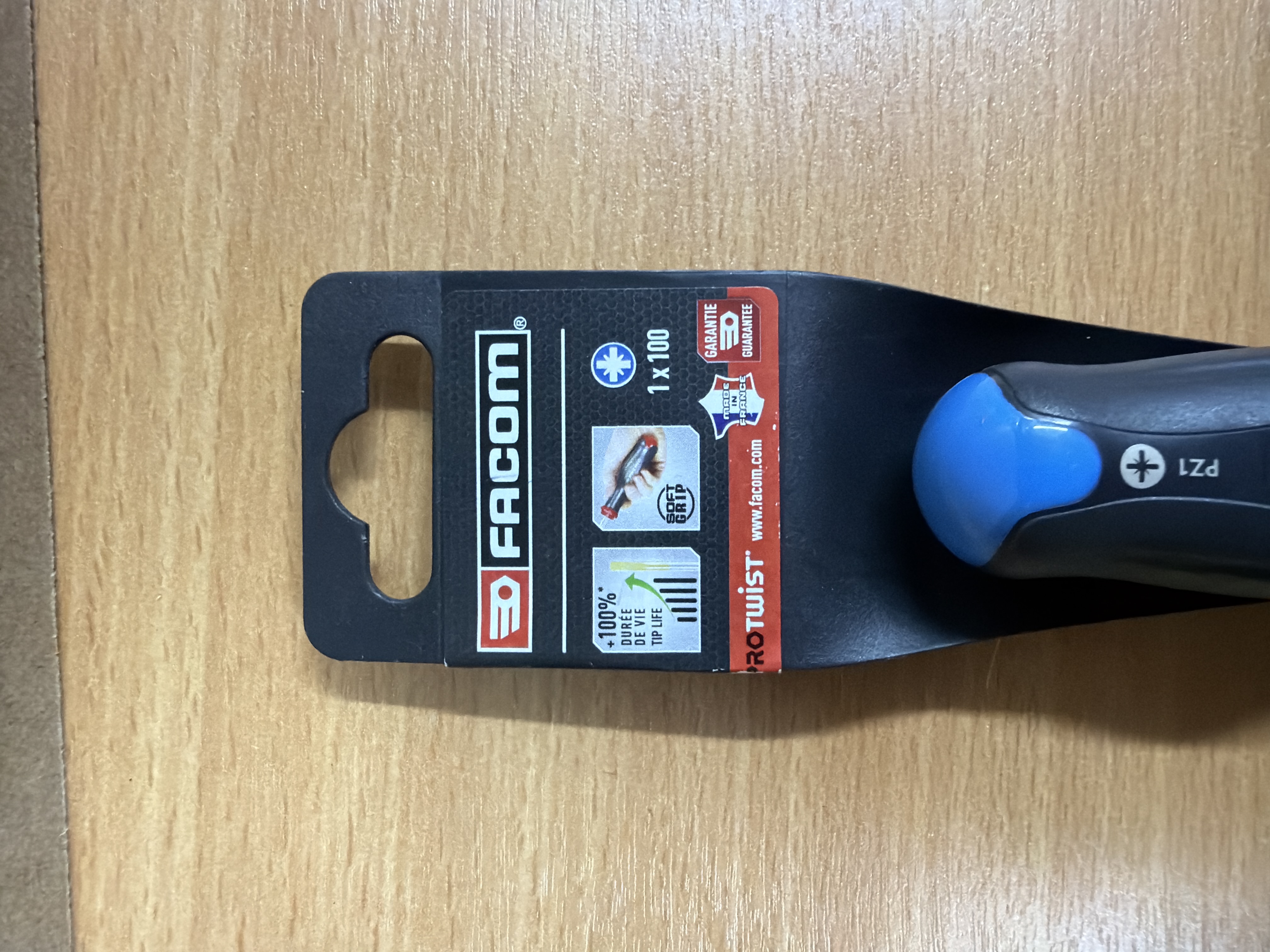 Tournevis Facom ATD1X100PB Protwist Pozidriv PZ1 x 100 — photo 2