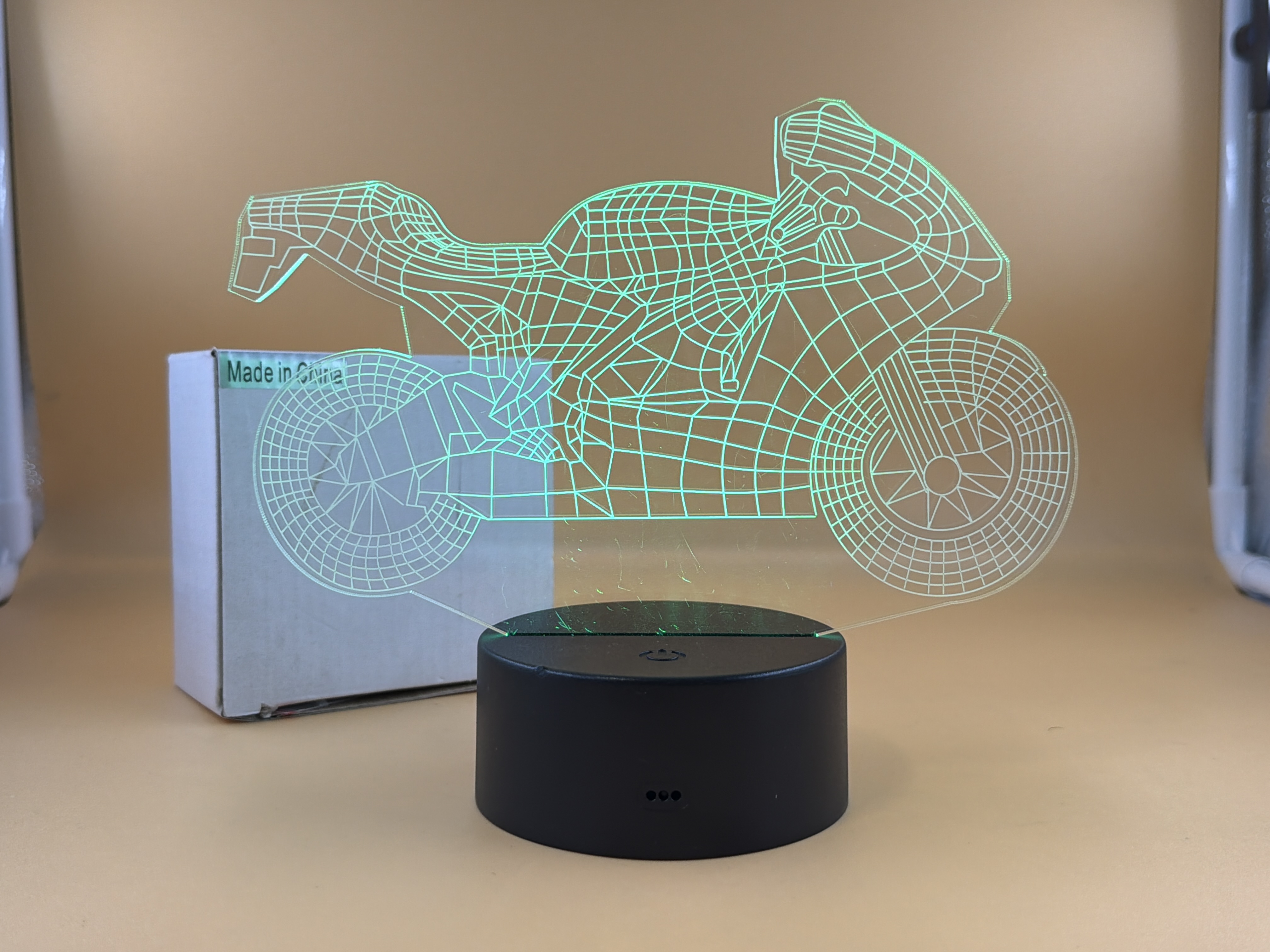 Lampe 3D moto LED