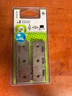 Charnières inox 70 x 40 mm (x2)
