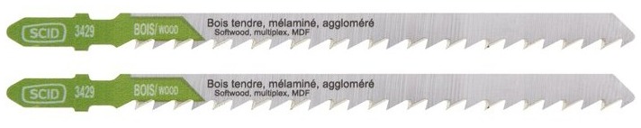 SCID lot de 2 lames de scie sauteuse bois accroche en T