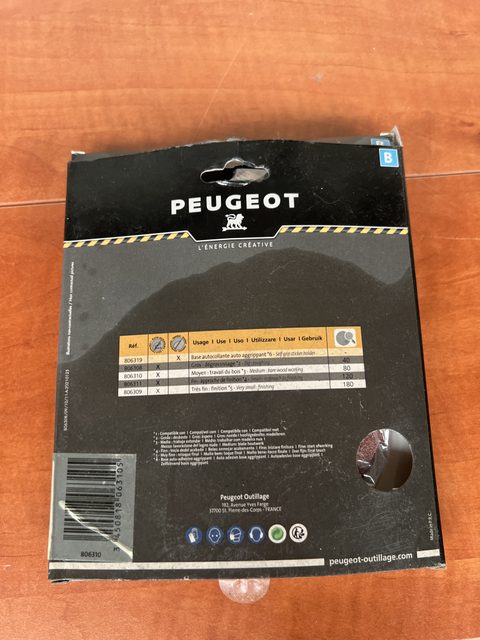 Peugeot 806310 lot de 6 disques abrasifs Ø 150 mm grain 80