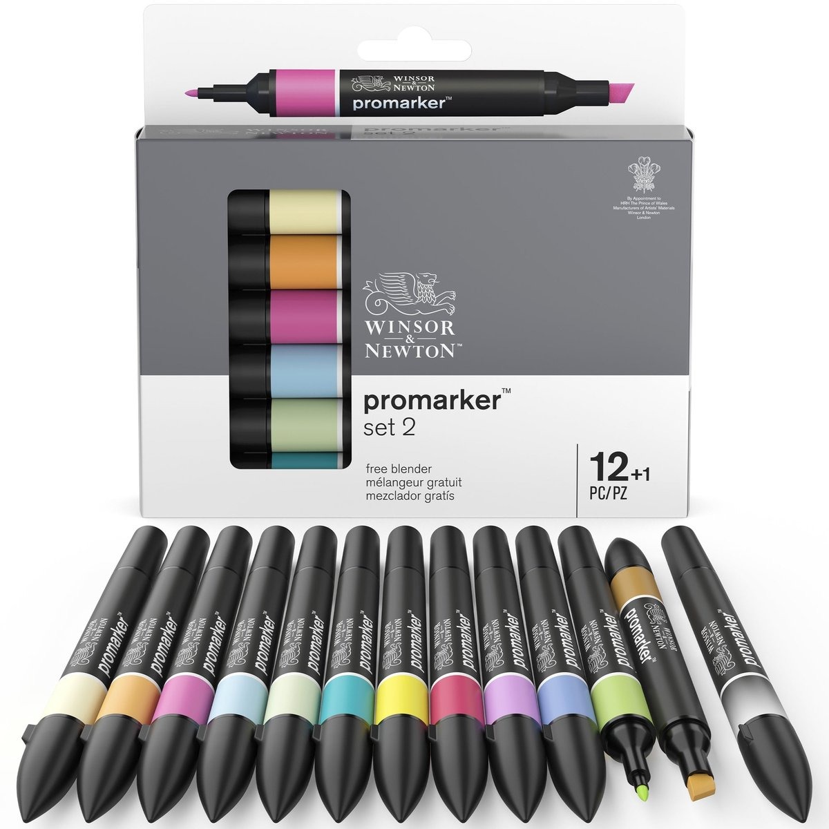 Set 12+1 marqueurs Winsor & Newton ProMarker Set 2