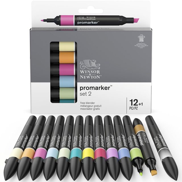 Set 12+1 marqueurs Winsor & Newton ProMarker Set 2