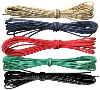 Fil de chanvre poli Jany France 5 m bleu 3 mm