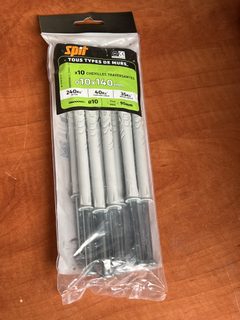 Lot de 10 chevilles traversantes SPIT BLONG Ø10 x 140 mm