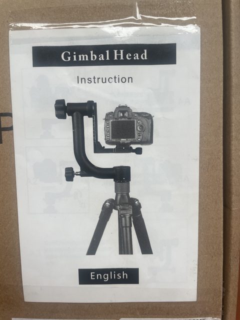 Tête pendulaire Gimbal Head pour trépied photo