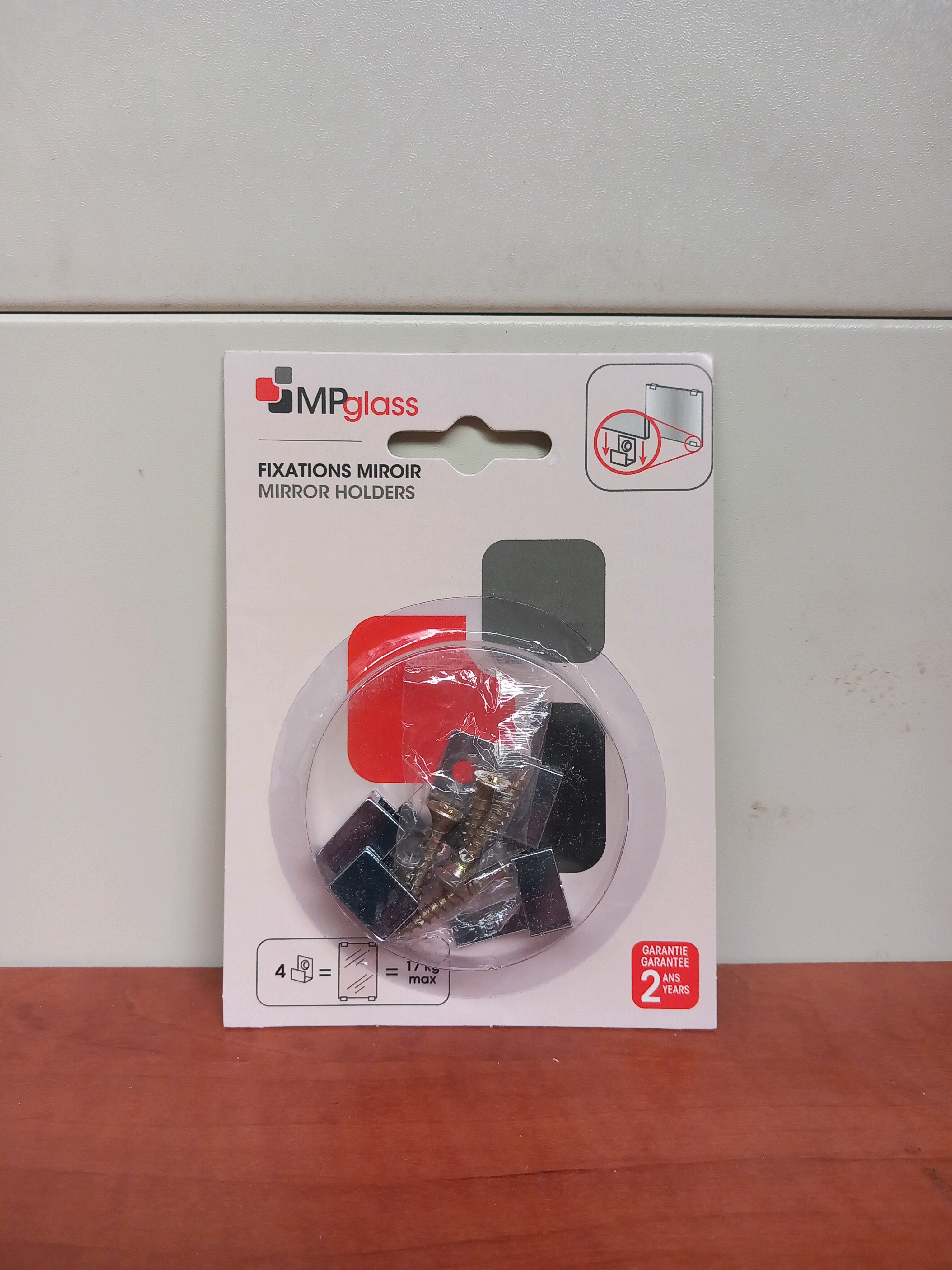MPglass Fixations miroir (Mirror holders)
