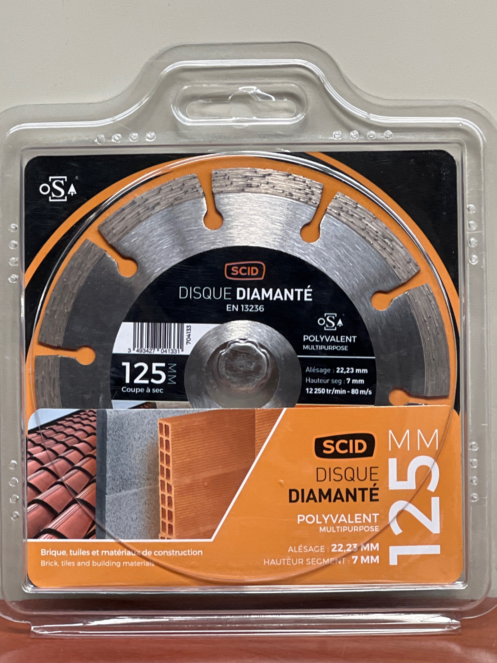 SCID Disque diamanté polyvalent 125 mm (alésage 22,23 mm)
