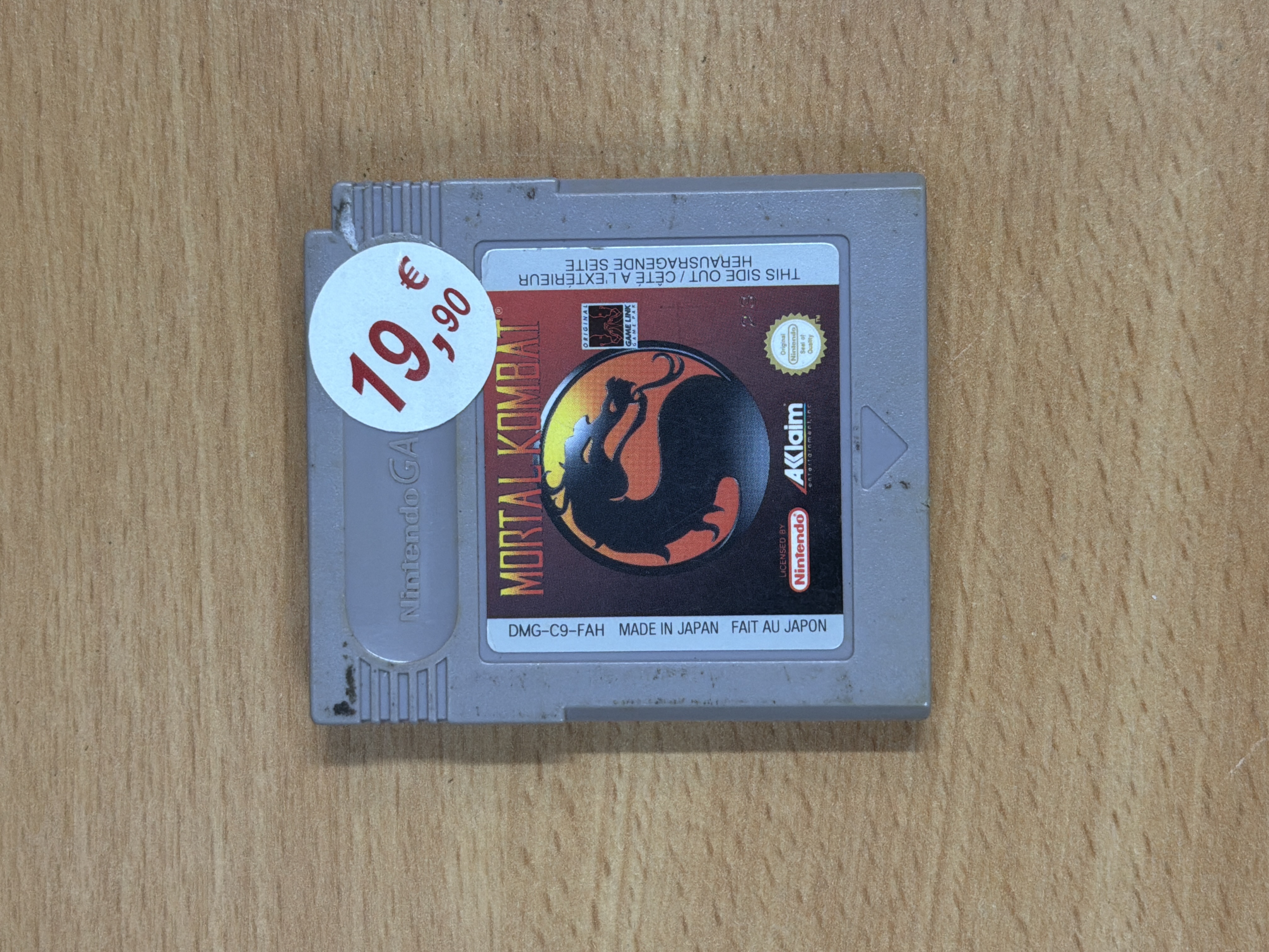 Mortal Kombat sur Game Boy cartouche seule