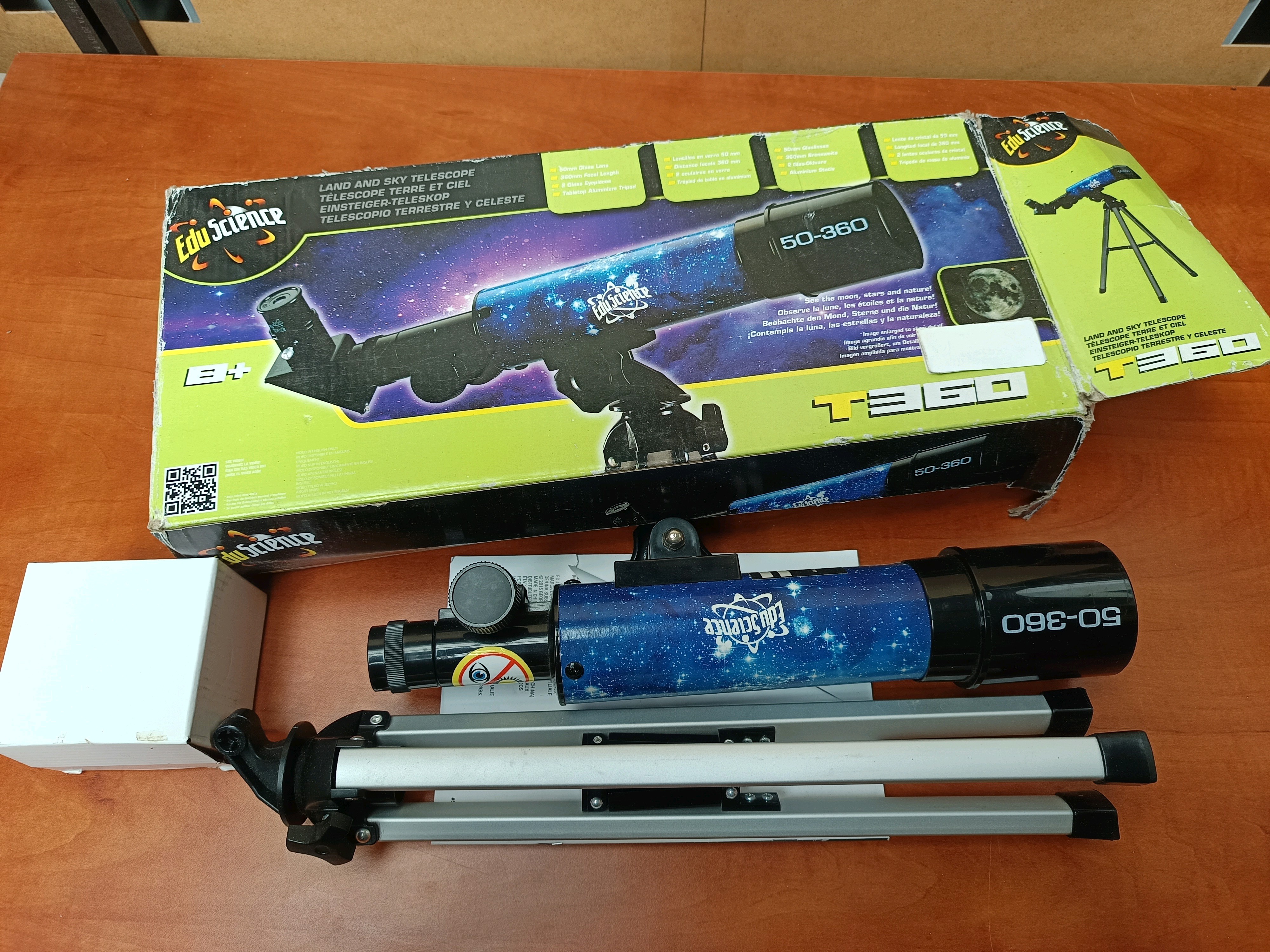 Télescope Edu Science T-360 / GO-360 Land & Sky avec trépied