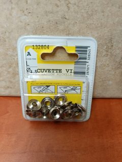 Cuvettes pour vis en laiton nickelé (blister)