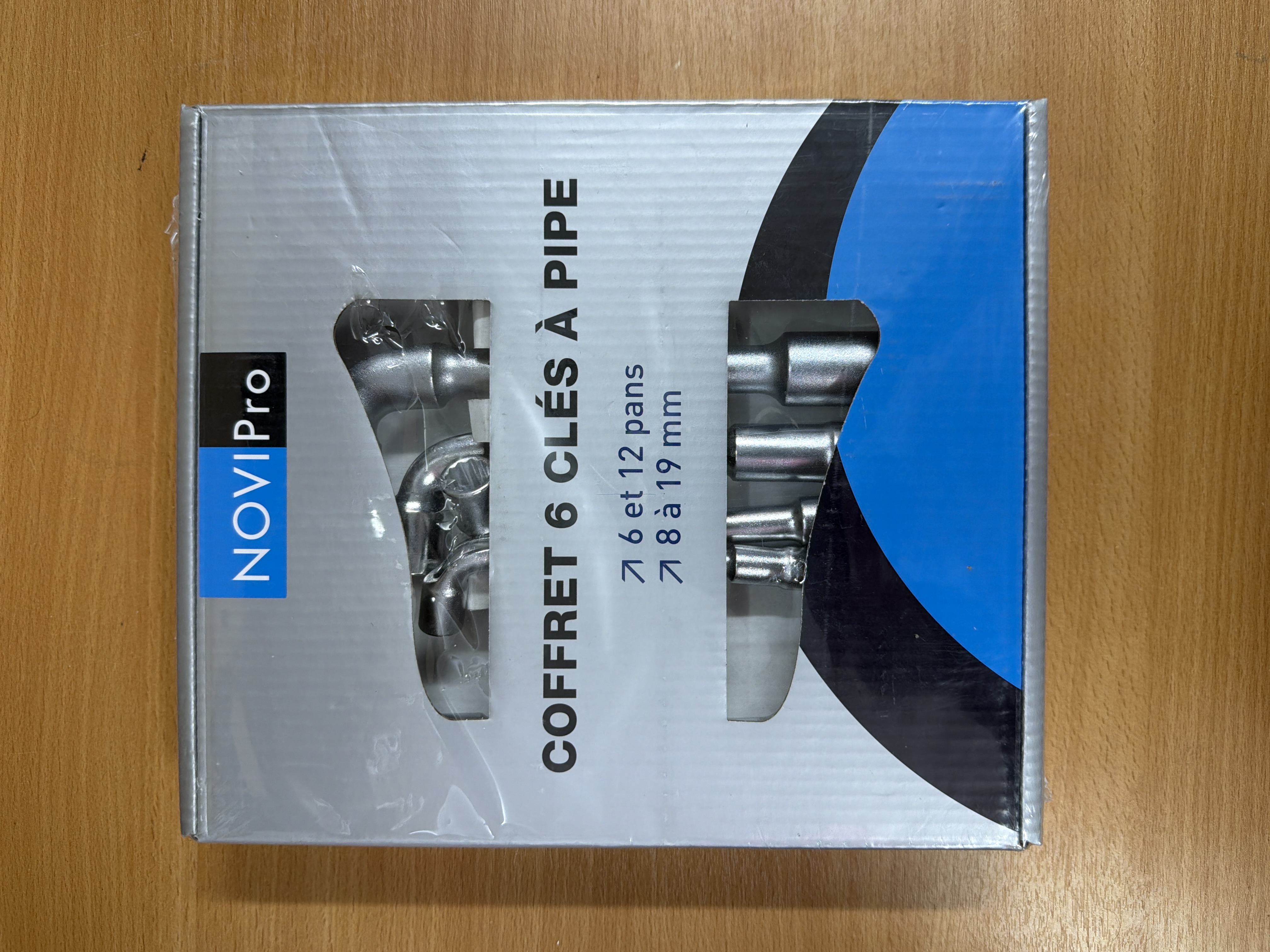 Coffret de 6 clés à pipe 8, 10, 11, 13, 17, 19 Novipro