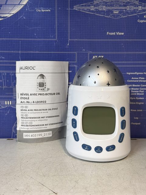 Réveil projecteur ciel étoilé Auriol 4-LD5932