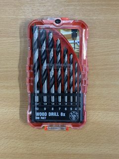 Coffret 8 forets bois Werckmann DIN 7487 3 à 10 mm