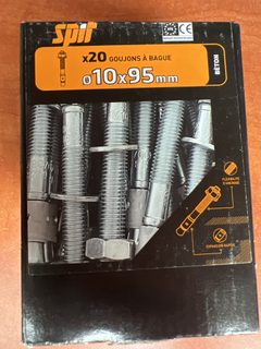Spit lot de 20 goujons à bague expansion acier Ø10 x 95 mm