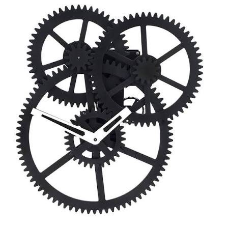 Kikkerland Horloge murale Triple Gear CL59
