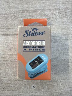 Accordeur chromatique à pince Shiver bleu pour guitare, basse, ukulélé et violon