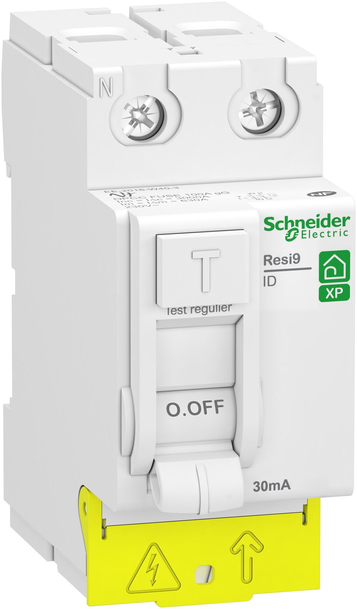 Interrupteur différentiel 63A 30mA type A Schneider Resi9 XE