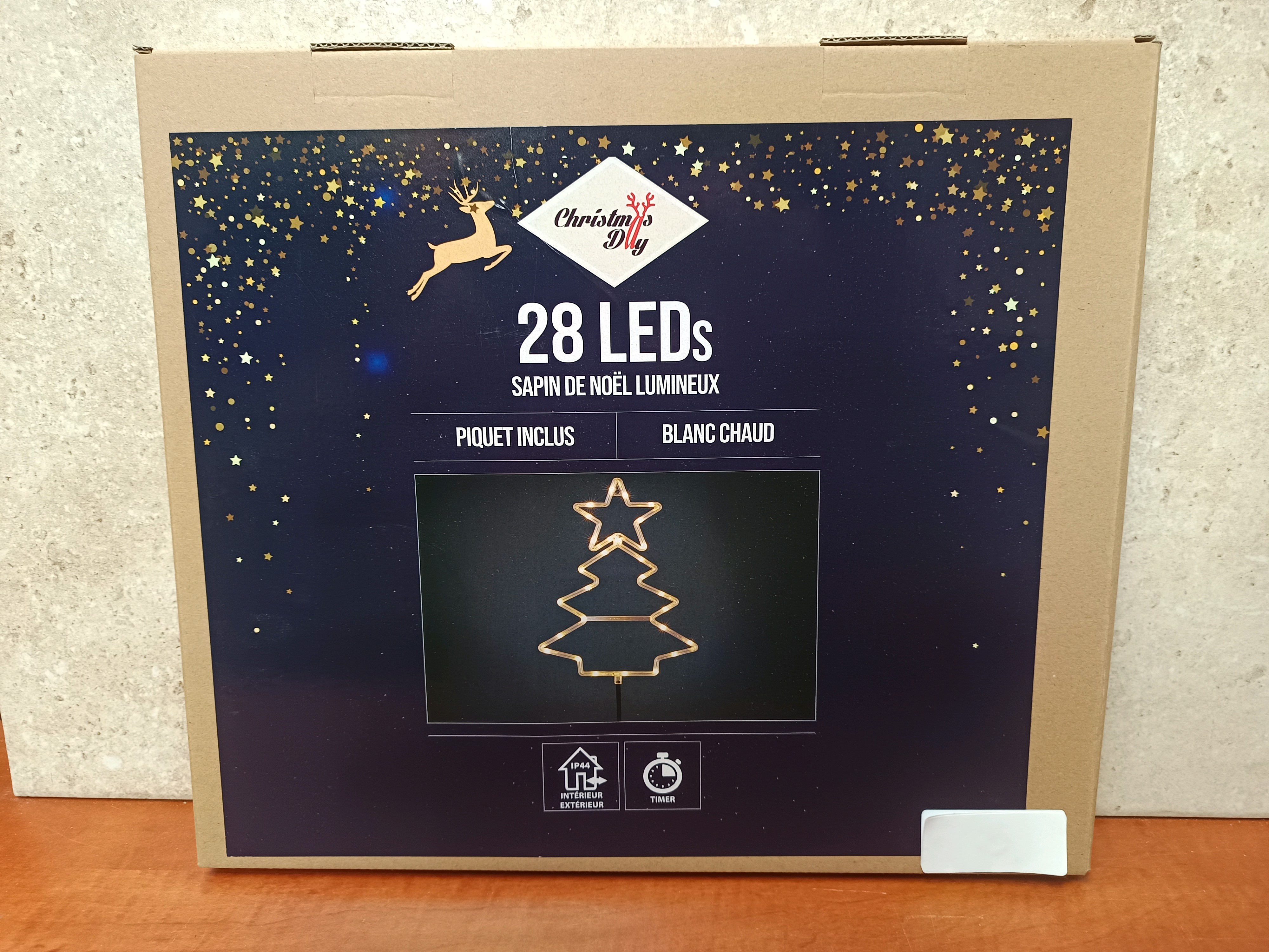 Christmas DIY Sapin de Noël lumineux 28 LEDs (blanc chaud)