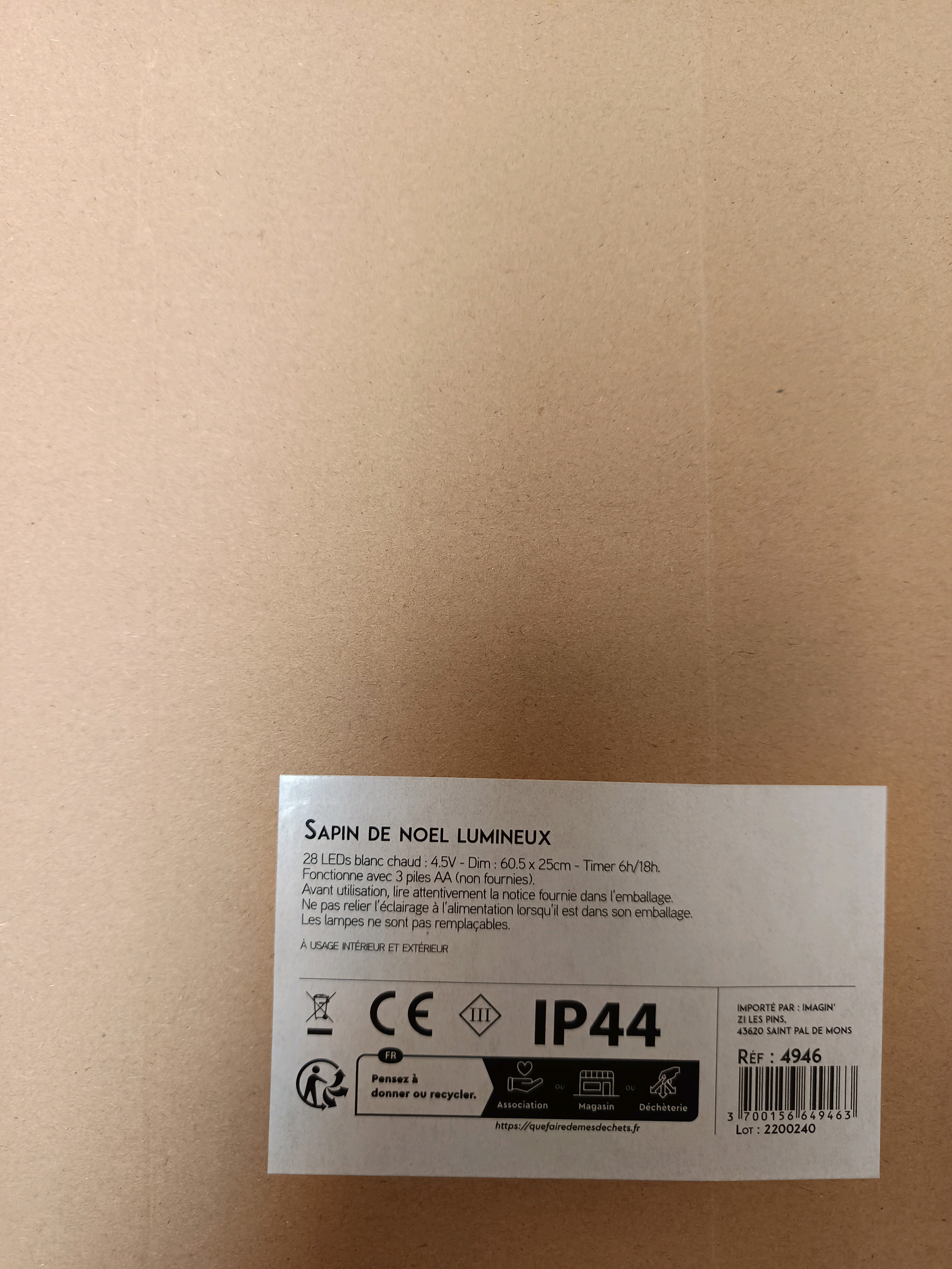 Christmas DIY Sapin de Noël lumineux 28 LEDs (blanc chaud) — photo 2