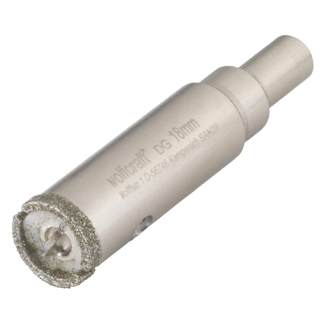 Wolfcraft Trépan diamant céramique avec éponge, tige 10 mm pour perceuse Ø 74