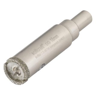 Wolfcraft Trépan diamant céramique avec éponge, tige 10 mm pour perceuse Ø 74