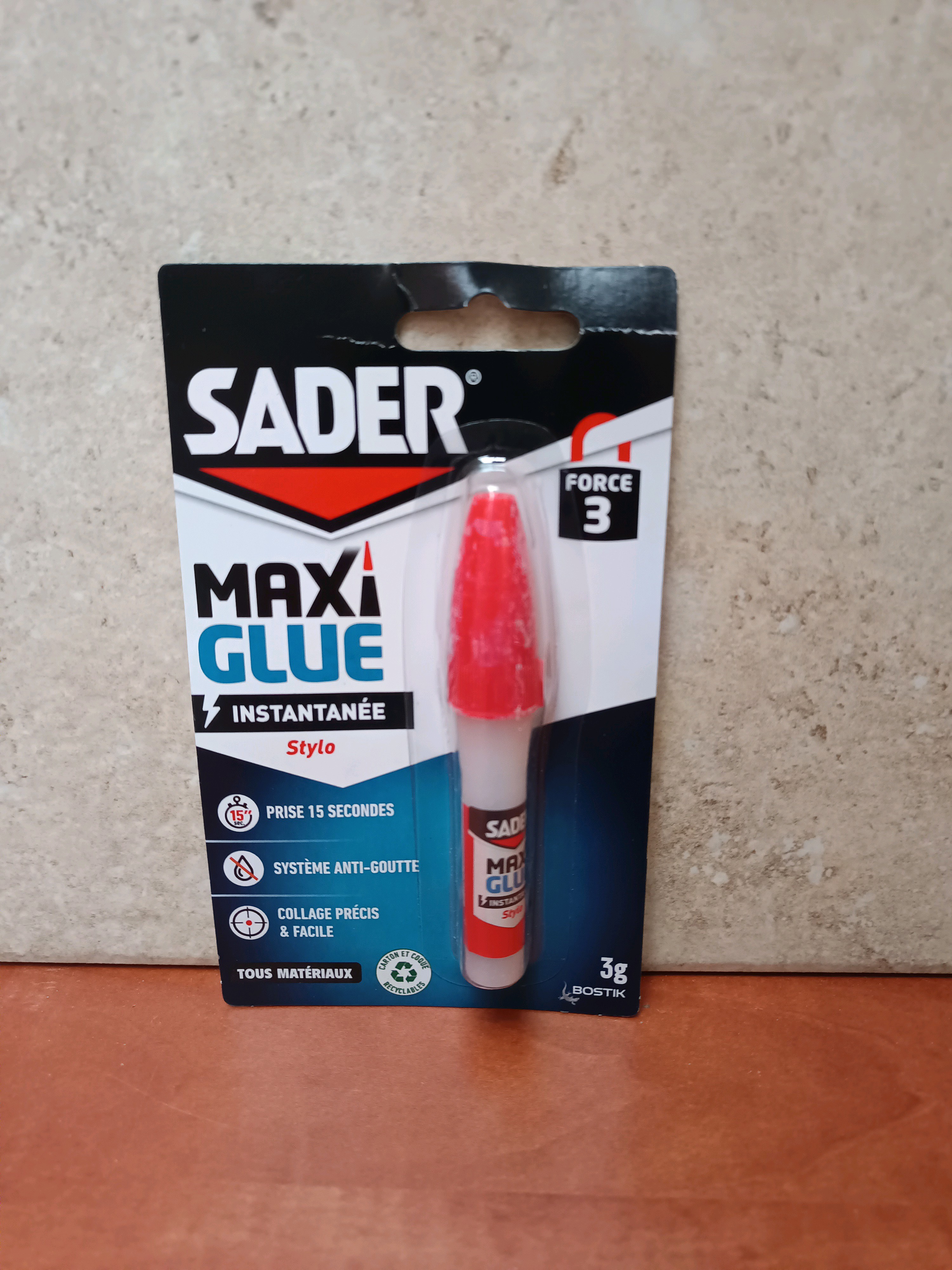 Sader Maxi Glue Instantanée Stylo 3g (Force 3)