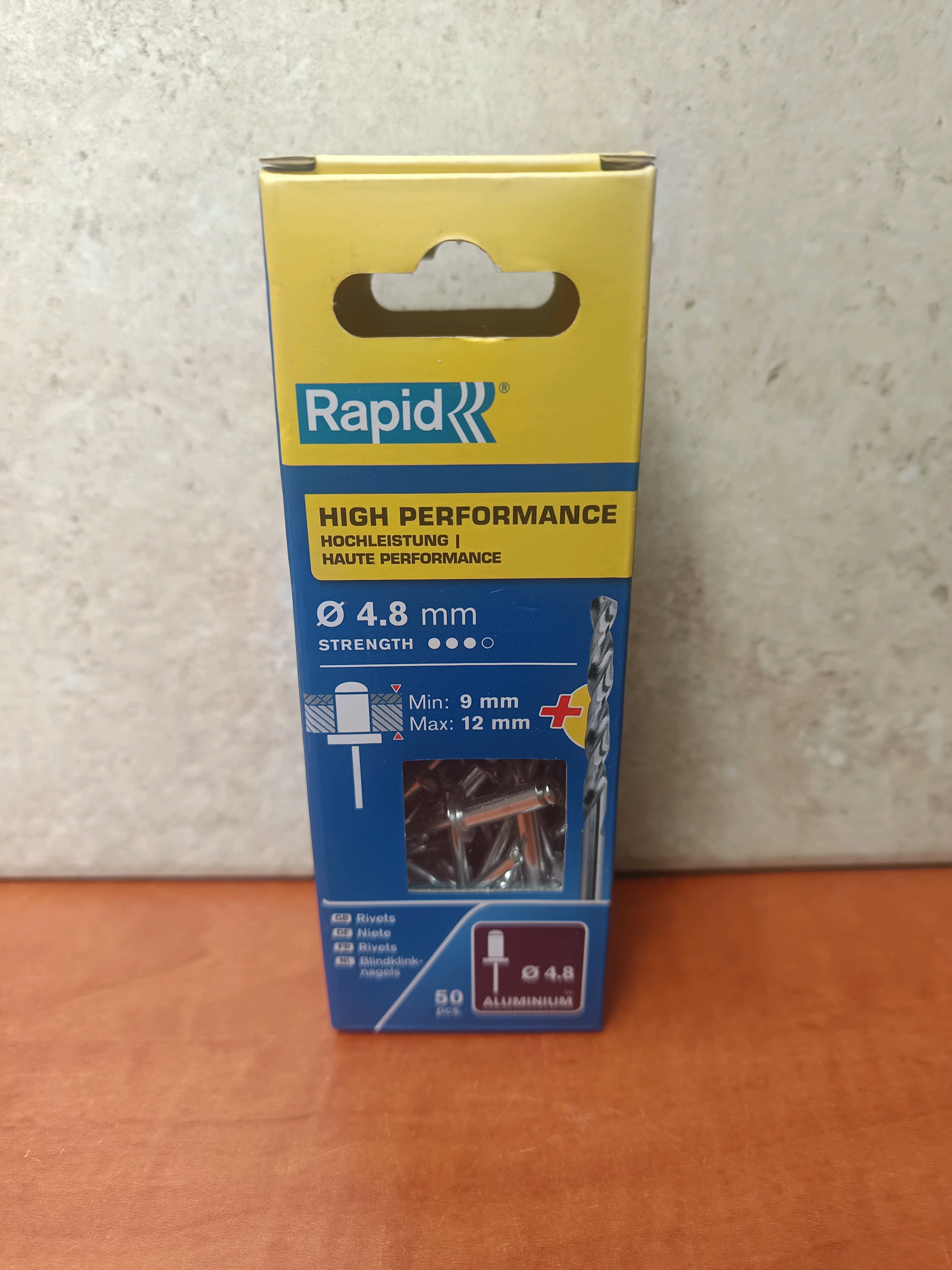 Rapid High Performance rivets Ø 4.8 mm aluminium (boîte de 50)