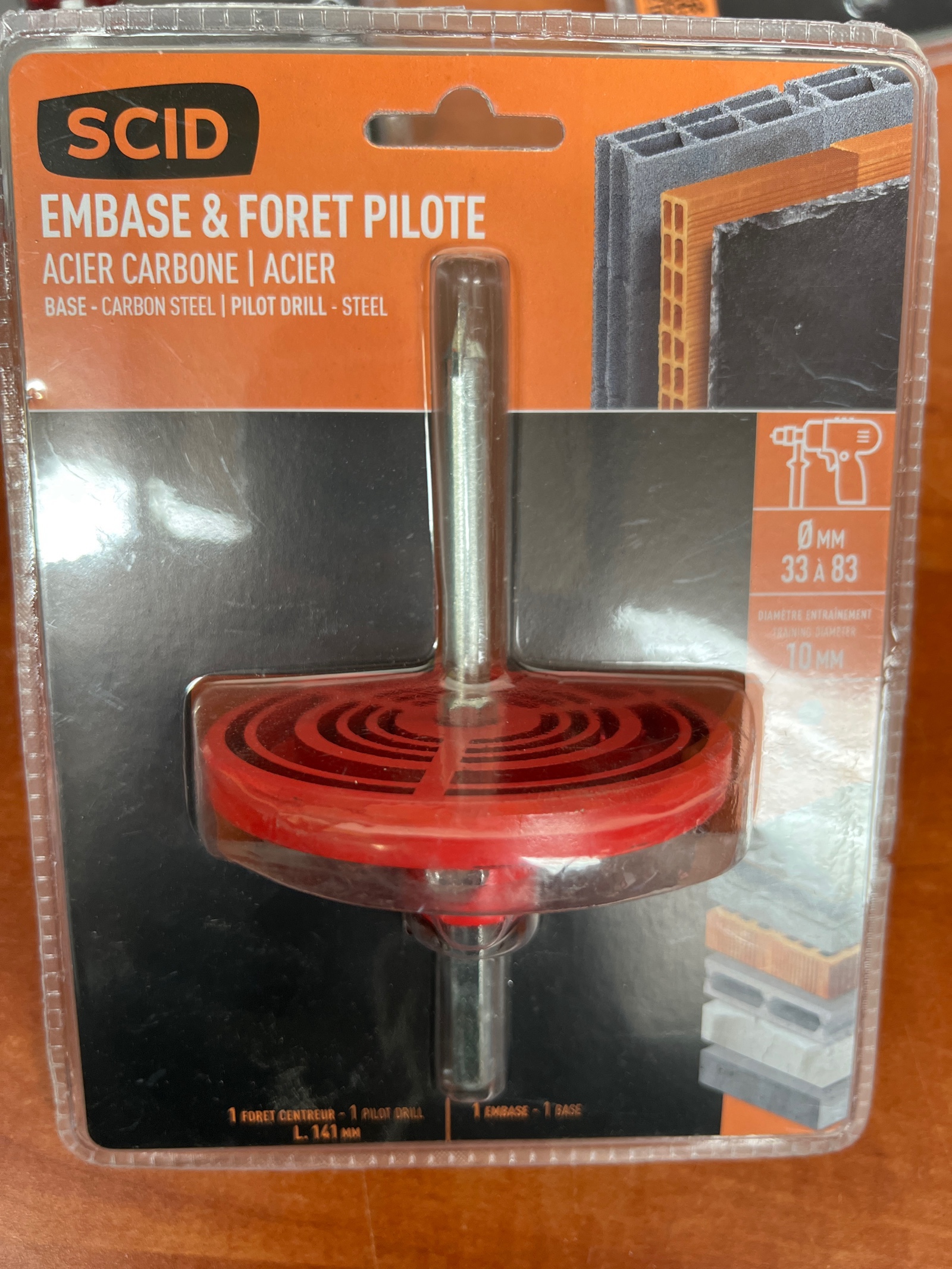 SCID Embase et foret pilote (acier carbone)