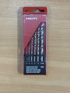 Coffret de 6 forets métal Hilti HSS 2 à 8 mm 213950