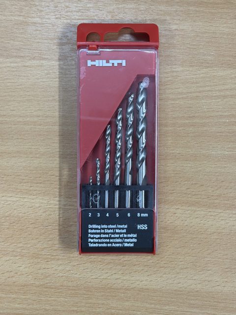 Coffret de 6 forets métal Hilti HSS 2 à 8 mm 213950