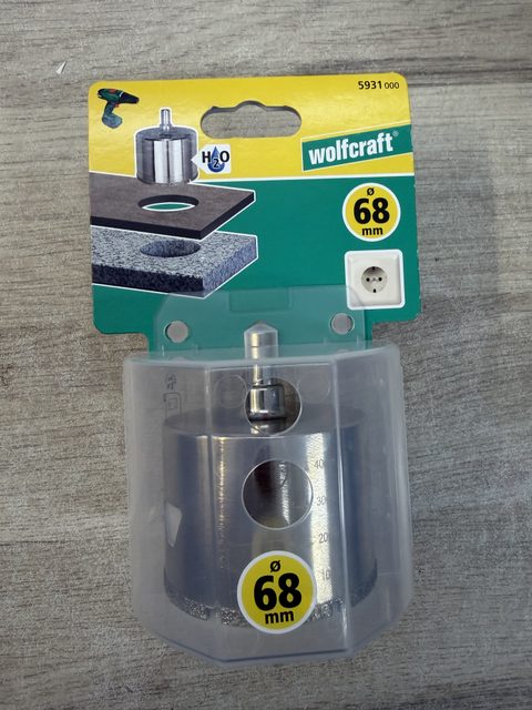 Trépan diamant Wolfcraft Ceramic 68 mm pour carrelage et faïence