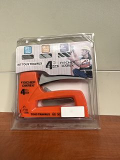 Fischer Darex agrafeuse-cloueuse 4‑en‑1 – Kit Tous Travaux