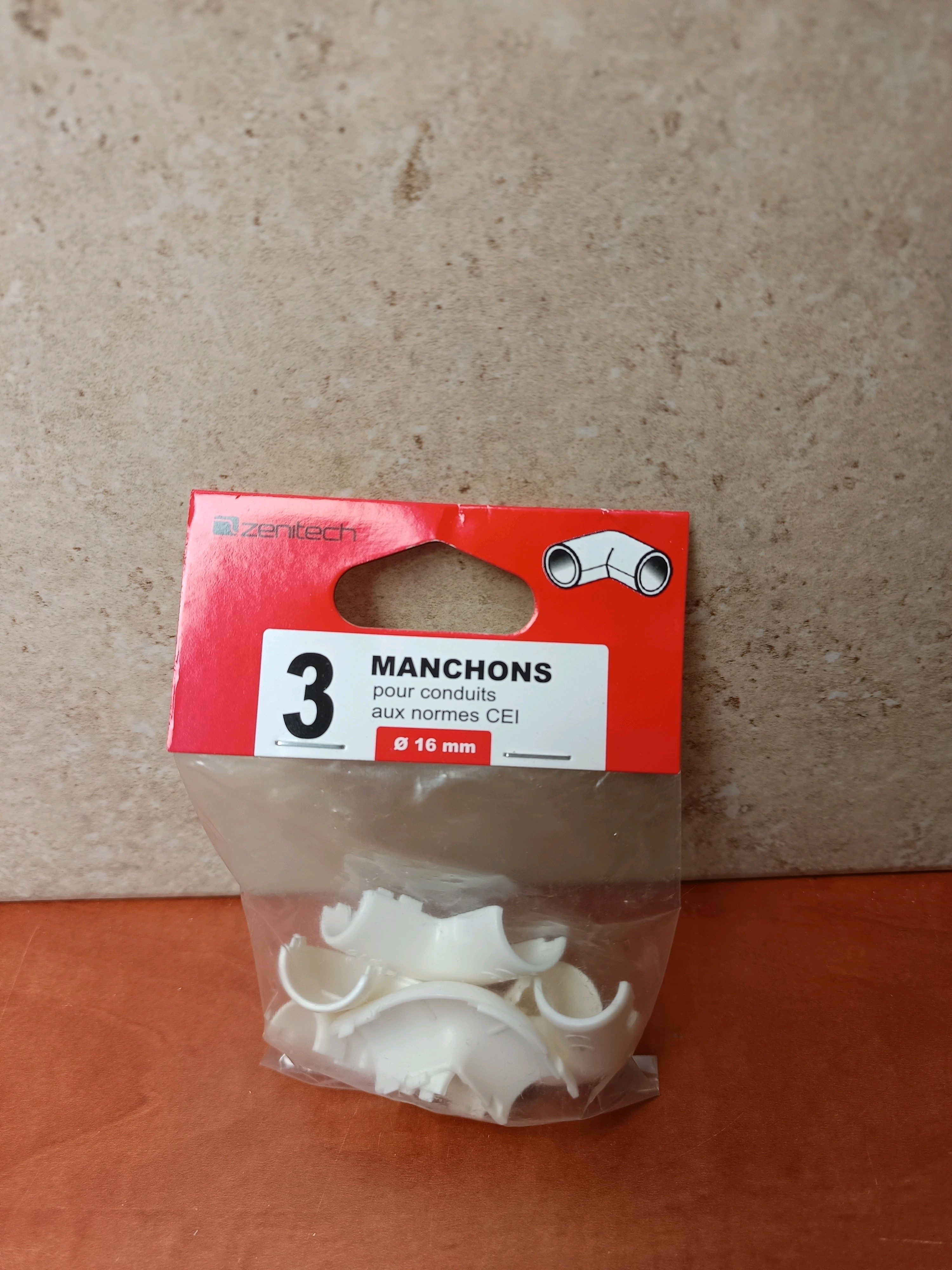Manchons pour conduits Ø16 mm – normes CEI (x3)