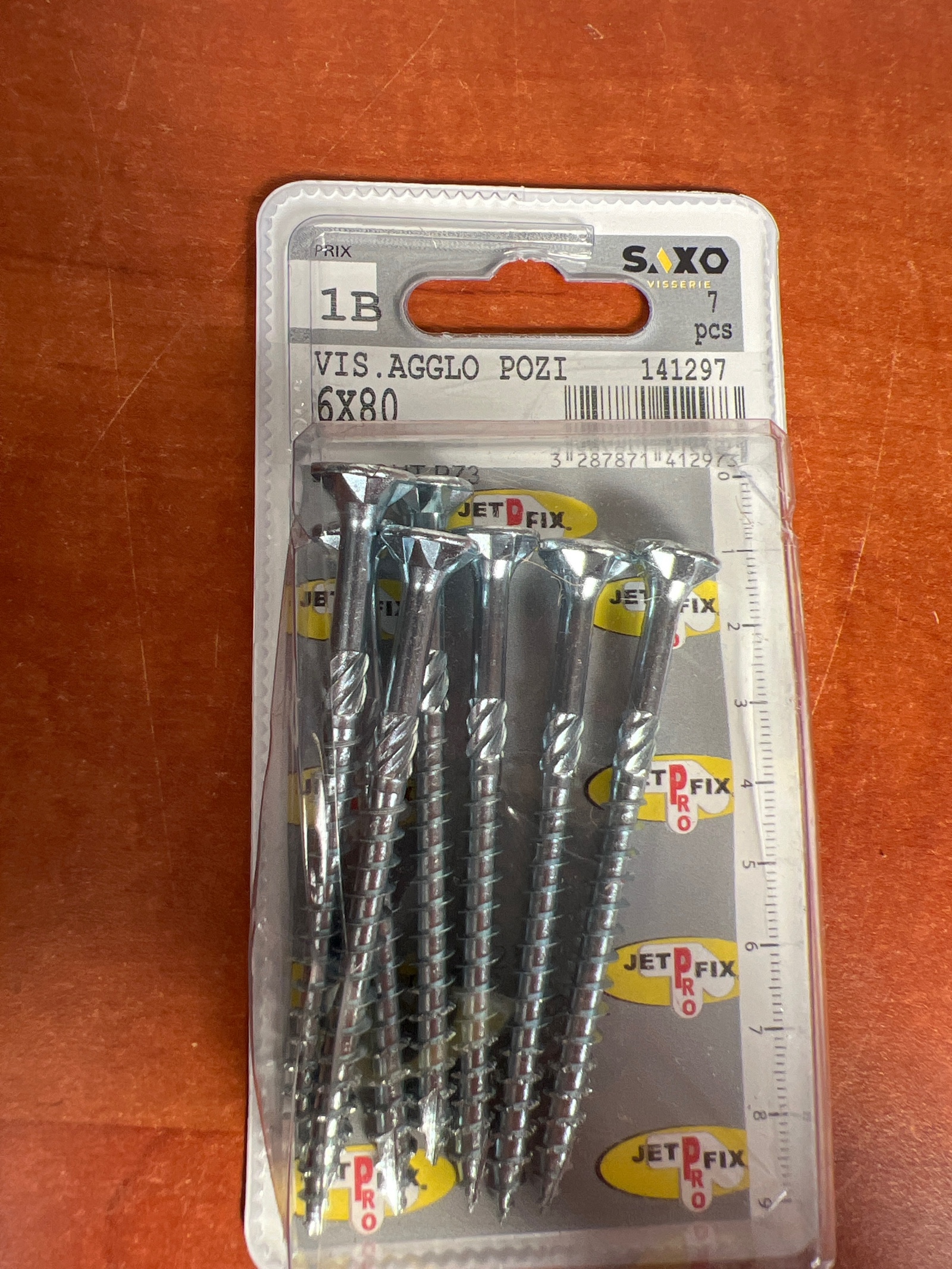 SAXO Vis aggloméré POZI 6x80 mm - 7 pièces