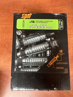 Spot lot de 16 goujons d'ancrage Ø14 x 55 mm avec vis TH Ø8 x 60 mm