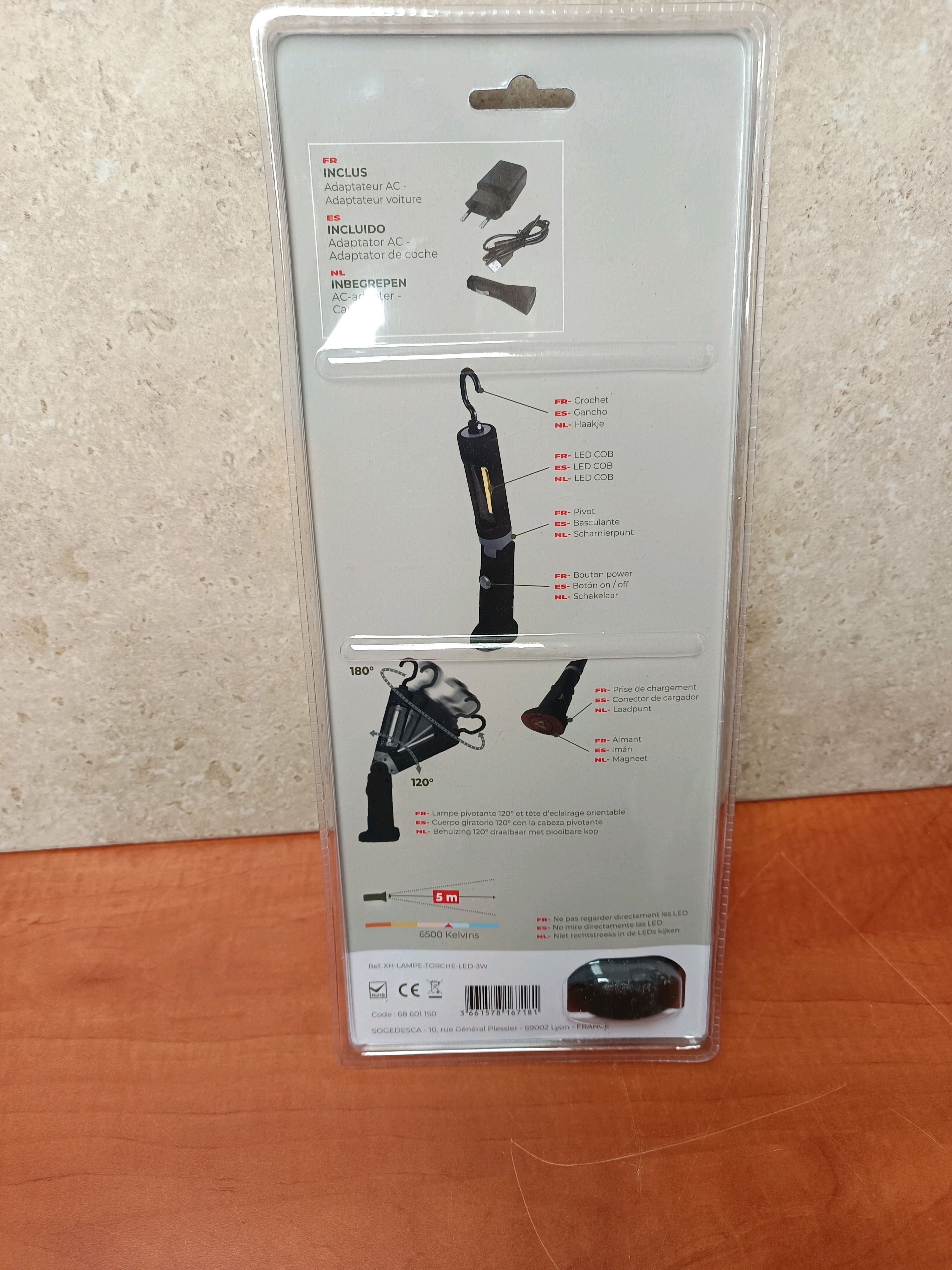 XHANDER lampe torche LED pivotante rechargeable — photo 2