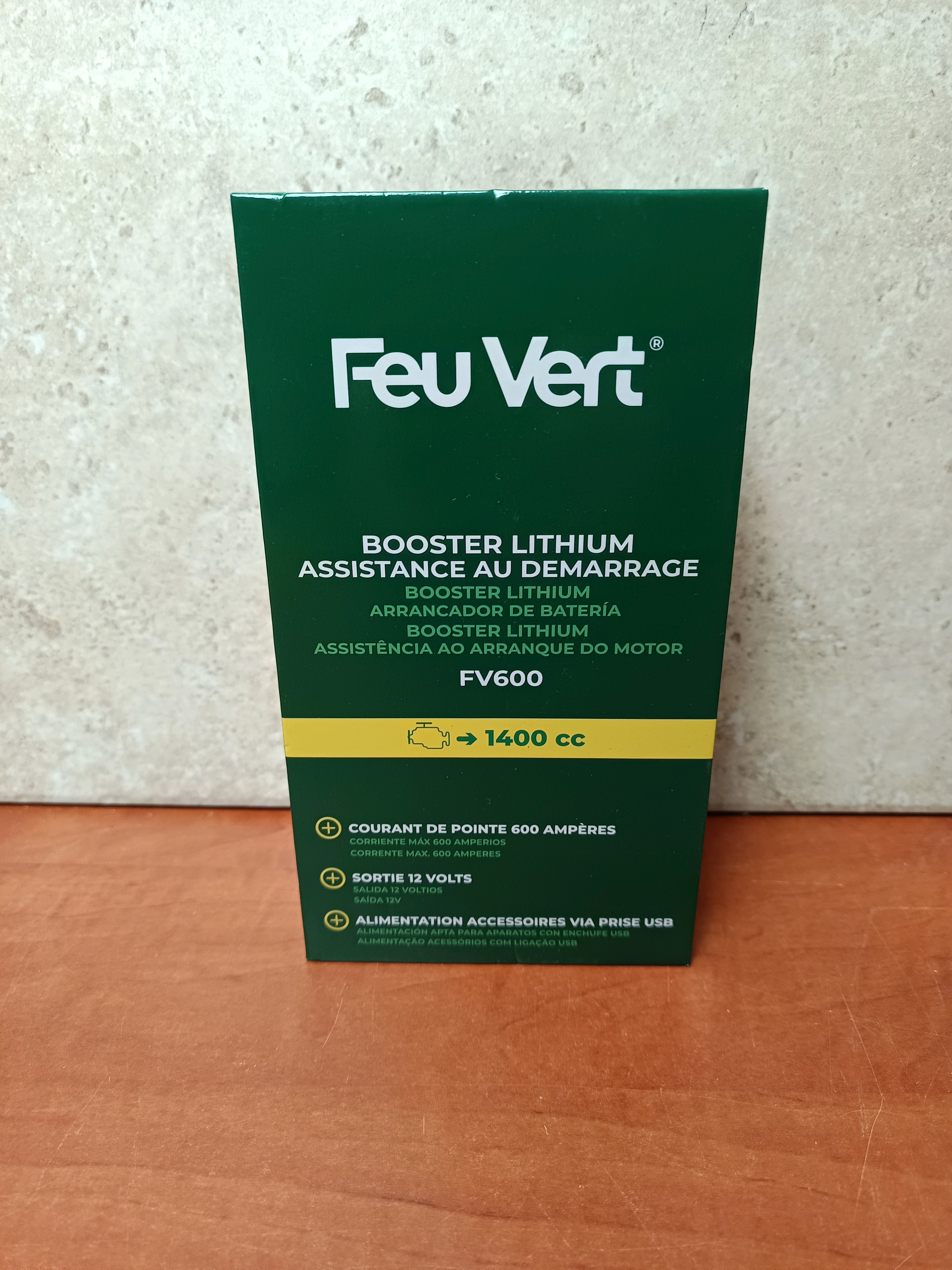 Feu Vert FV600 booster lithium d'assistance au démarrage