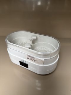 Nettoyeur ultrason à piles avec couvercle transparent