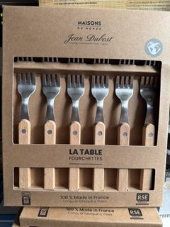 Coffret Fourchettes (X6) En Inox Et Bois De Hêtre
