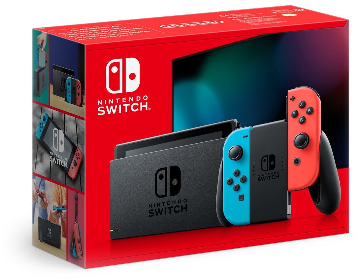 Console Nintendo Switch V2 bleu néon rouge néon