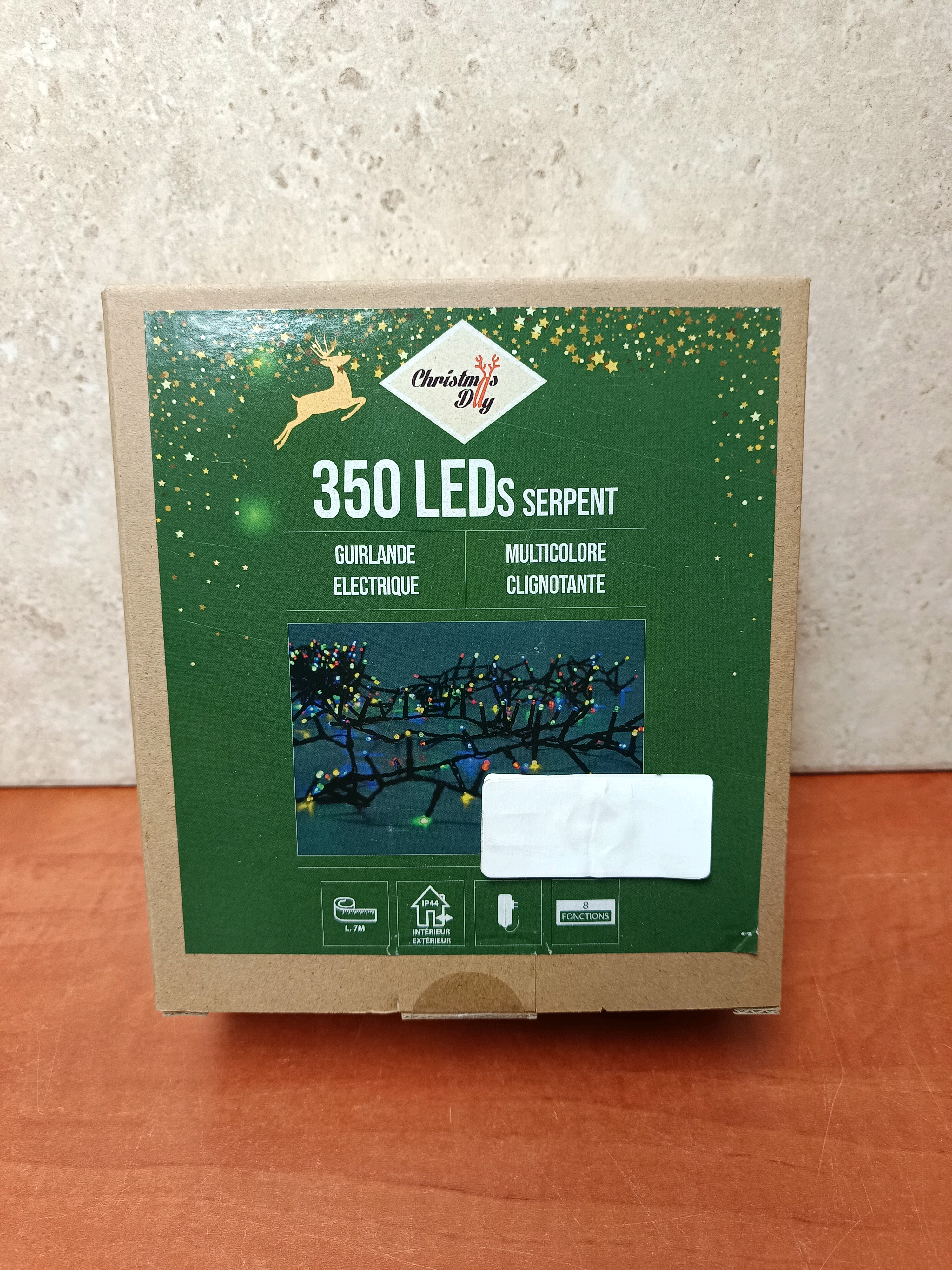 Christmas DIY 350 LEDs Serpent - Guirlande lumineuse multicolore clignotante