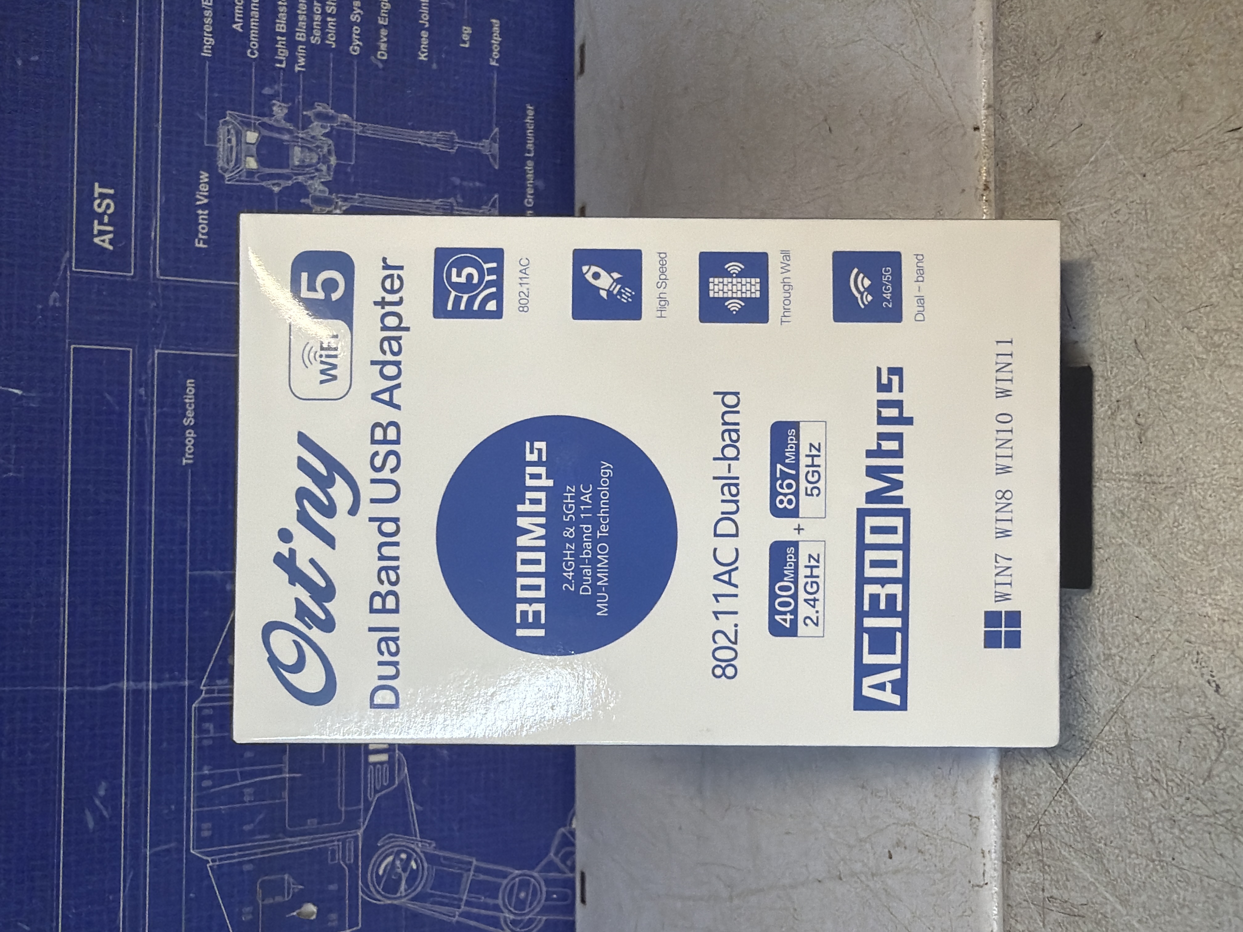 Adaptateur Wi-Fi USB Oatiny WiFi 5 double bande AC1300