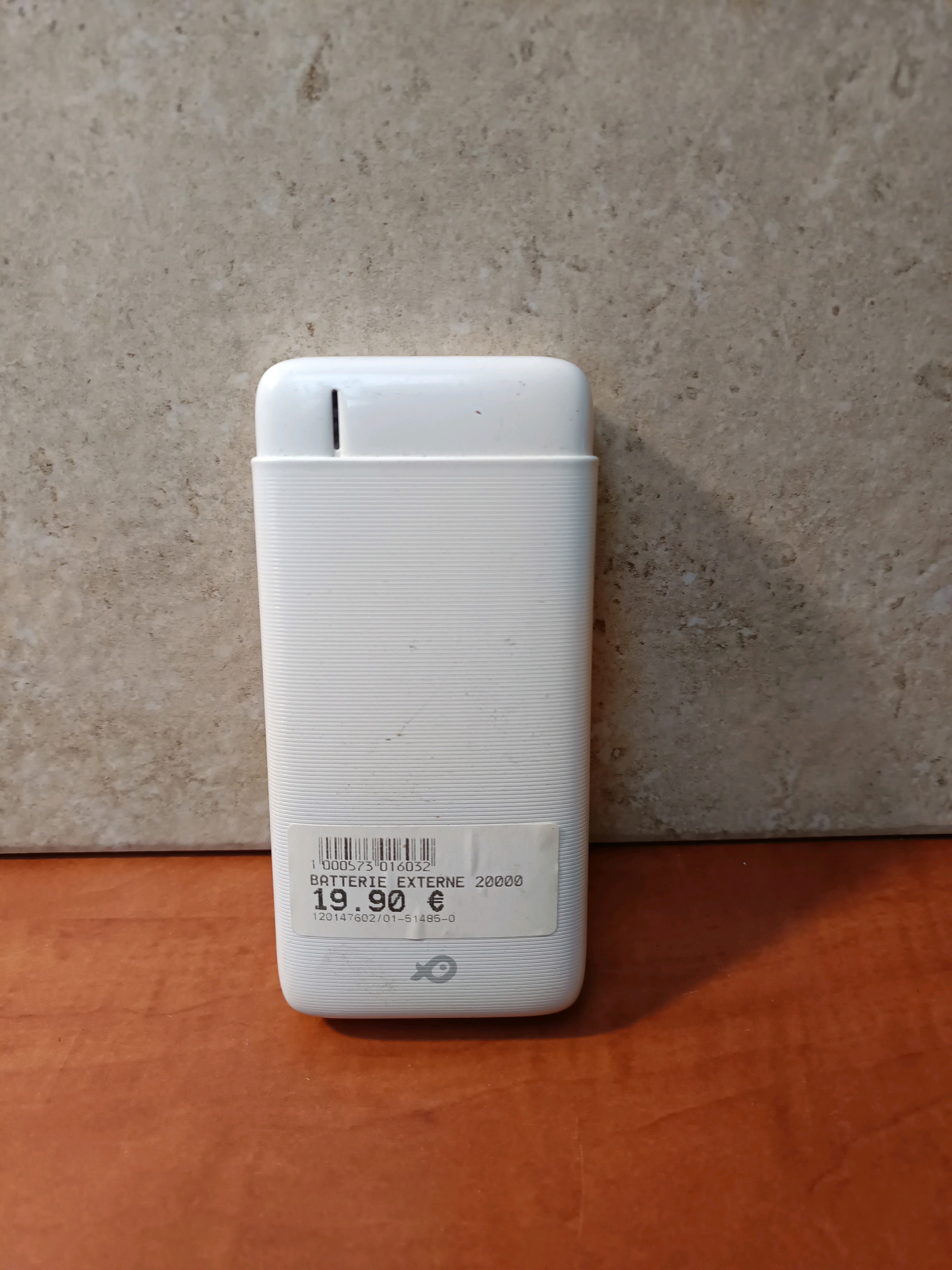 Batterie externe 20 000 mAh - blanc